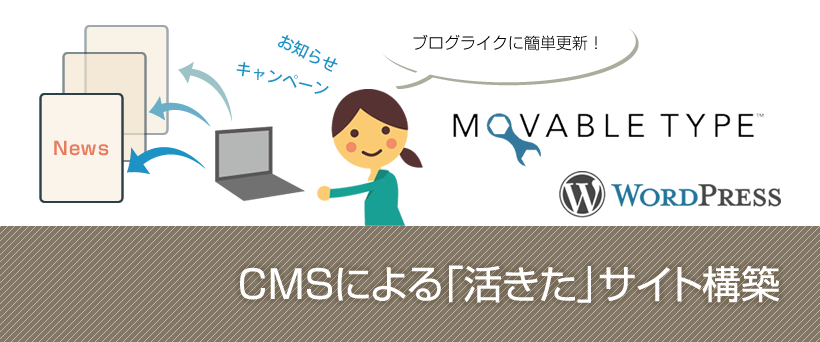 CMSによる「活きた」サイト構築